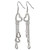 Chisel Stainless Steel Polished Hearts Dangle Shepherd Hook Drop French Wire Earrings, 74 mm - View 3