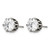 Chisel Stainless Steel Antiqued and Polished Round Cubic Zirconia Stud Earrings, 9 mm - View 3