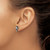 Chisel Stainless Steel Antiqued and Polished with Cubic Zirconia Cross Stud Earrings, 8 mm - View 4