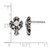 Chisel Stainless Steel Antiqued and Polished with Cubic Zirconia Cross Stud Earrings, 8 mm - View 5