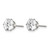 Chisel Stainless Steel Polished 7 mm Round Cubic Zirconia Stud Stud Earrings, 8 mm Long - View 3