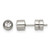 Chisel Stainless Steel Polished Cubic Zirconia Bezel Stud Earrings, 5 mm