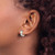 Chisel Stainless Steel Brushed with Cubic Zirconia 4 mm Hinged Hoop Earrings, 9 mm Long - View 4