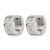 Chisel Stainless Steel Brushed and Polished with Cubic Zirconia Cross 6 mm Hinged Hoop Earrings, 9 mm Long - View 3