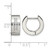Chisel Stainless Steel Brushed and Polished with Cubic Zirconia Cross 6 mm Hinged Hoop Earrings, 9 mm Long - View 5