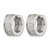 Chisel Stainless Steel Brushed and Polished with Cubic Zirconia 6 mm Hinged Hoop Earrings, 10 mm Long - View 3