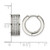 Chisel Stainless Steel Brushed and Polished with Cubic Zirconia 6 mm Hinged Hoop Earrings, 10 mm Long - View 5