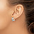 Chisel Stainless Steel Brushed and Polished with Cubic Zirconia 7 mm Hinged Hoop Earrings, 10 mm Long - View 4