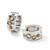 Chisel Stainless Steel Polished Yellow Ion-Plated with Multicolor Cubic Zirconia 7 mm Hinged Hoop Earrings, 10 mm Long - View 6