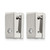 Chisel Stainless Steel Brushed and Polished with Cubic Zirconia 5 mm Hinged Square Hoop Earrings, 6 mm Long - View 3