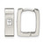 Chisel Stainless Steel Brushed and Polished with Cubic Zirconia 5 mm Square Hinged Hoop Earrings, 8 mm Long