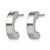 Chisel Stainless Steel Brushed J Hoop Post Earrings, 10 mm - View 3