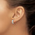 Chisel Stainless Steel Brushed J Hoop Post Earrings, 10 mm - View 4