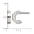 Chisel Stainless Steel Brushed J Hoop Post Earrings, 10 mm - View 5