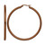 Chisel Stainless Steel Polished Brown Ion-Plated 47 mm Diameter 3 mm Hoop Earrings, 52 mm Long