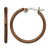 Chisel Stainless Steel Polished Brown Ion-Plated 26 mm Diameter 2 mm Hoop Earrings, 19 mm Long