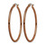 Chisel Stainless Steel Polished Brown Ion-Plated 40 mm Diameter 2 mm Hoop Earrings, 35 mm Long - View 3