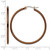 Chisel Stainless Steel Polished Brown Ion-Plated 40 mm Diameter 2 mm Hoop Earrings, 35 mm Long - View 5