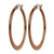 Chisel Stainless Steel Polished Brown Ion-Plated 34 mm Diameter Tapered Hoop Earrings, 35 mm Long - View 3