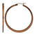 Chisel Stainless Steel Polished Brown Ion-Plated 43 mm Diameter Tapered Hoop Earrings