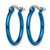 Chisel Stainless Steel Polished Blue Ion-Plated 19 mm Diameter 2 mm Hoop Earrings, 14 mm Long - View 4