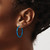 Chisel Stainless Steel Polished Blue Ion-Plated 26 mm Diameter 2 mm Hoop Earrings, 19 mm Long - View 4