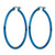 Chisel Stainless Steel Polished Blue Ion-Plated 42 mm Diameter 2 mm Hoop Earrings, 34 mm Long - View 3