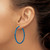 Chisel Stainless Steel Polished Blue Ion-Plated 42 mm Diameter 2 mm Hoop Earrings, 34 mm Long - View 4