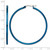 Chisel Stainless Steel Polished Blue Ion-Plated 49.5 mm Diameter 2 mm Hoop Earrings, 44 mm Long - View 5