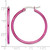 Chisel Stainless Steel Polished Pink Ion-Plated 32 mm Diameter 2 mm Hoop Earrings, 29 mm Long - View 5