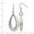 Chisel Stainless Steel Polished Teardrop Dangle Shepherd Hook French Wire Earrings, 59 mm - View 5