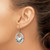 Stainless Steel Polished Circle Cut Out Dangle Shepherd Hook Drop French Wire Earrings, 60 mm - View 4
