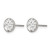 Chisel Stainless Steel Polished Clear Crystal Stud Earrings, 6 mm - View 3