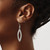 Chisel Stainless Steel Polished Laser Cut Oval Dangle Shepherd Hook Drop French Wire Earrings, 49 mm - View 4