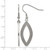 Chisel Stainless Steel Polished Laser Cut Oval Dangle Shepherd Hook Drop French Wire Earrings, 49 mm - View 5