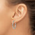 Chisel Stainless Steel Polished and Textured 20 mm Diameter Hoop Earrings, 21.77 mm Long - View 4