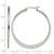 Chisel Stainless Steel Polished and Textured 40 mm Diameter Hoop Earrings - View 5
