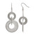 Chisel Stainless Steel Polished Multiple Circle Dangle Shepherd Hook Drop French Wire Earrings, 65 mm