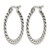 Chisel Stainless Steel Polished and Textured Braided Hoop Earrings, 29 mm - View 3