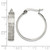 Chisel Stainless Steel Polished and Textured Hoop Earrings, 25 mm - View 5