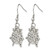 Chisel Stainless Steel Polished Snowflake Dangle Shepherd Hook Drop French Wire Earrings, 40 mm - View 3