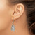 Chisel Stainless Steel Polished Snowflake Dangle Shepherd Hook Drop French Wire Earrings, 40 mm - View 4