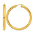 Chisel Stainless Steel Polished Yellow Ion-Plated Hoop Earrings, 62 mm