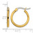 Chisel Stainless Steel Polished Yellow Ion-Plated 19 mm Diameter 2 mm Hoop Earrings - View 5
