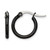 Chisel Stainless Steel Polished Black Ion-Plated 15.5 mm Diameter 2 mm Hoop Earrings