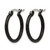 Chisel Stainless Steel Polished Black Ion-Plated 19 mm Diameter 2 mm Hoop Earrings - View 3