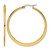 Chisel Stainless Steel Polished Yellow Ion-Plated Tapered 43 mm Diameter Hoop Earrings