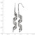Chisel Stainless Steel Polished and Textured Swirl Shepherd Hook Drop French Wire Earrings - View 4
