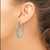 Chisel Stainless Steel Polished and Textured Hollow Hoop Earrings, 40 mm - View 4
