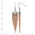 Chisel Stainless Steel Polished Rose Ion-Plated Multi Chain Dangle French Wire Earrings - View 5
